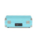 The back view of the Crosley Cruiser Plus Portable Turntable with Bluetooth InOut - Exclusive Turquoise showcases its connectivity ports