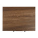 The closed top view of the Crosley Musician Entertainment Center - Walnut shows the smooth walnut woodgrain finish