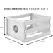 The dimensions of the Crosley Tool-less Assembly Record Storage Crate - Natural, measuring 18.25” W x 9.75” H x 14.25” D
