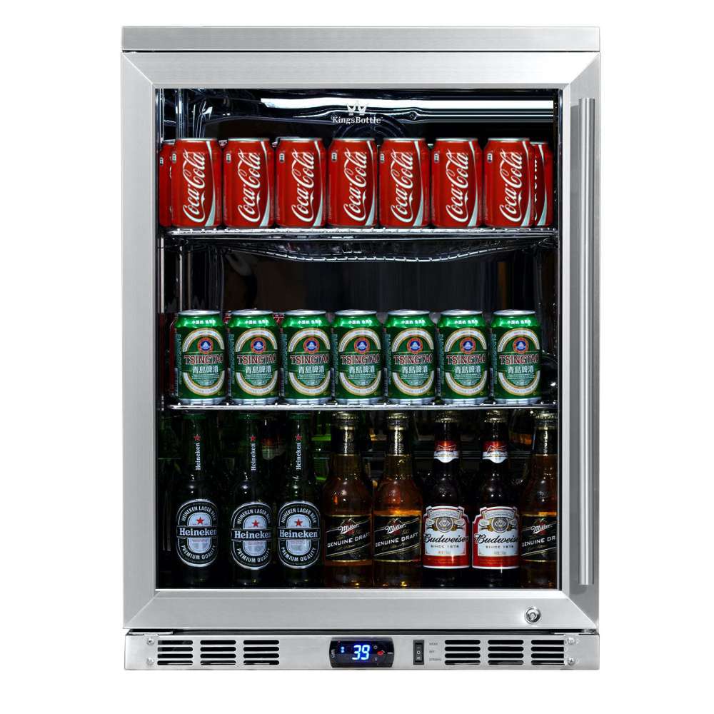 KingsBottle 24 Inch Undercounter Beverage Cooler with Heated Glass Door-Freedom Room