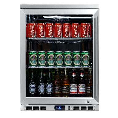 KingsBottle 24 Inch Undercounter Beverage Cooler with Heated Glass Door-Freedom Room