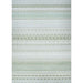 The full layout of the Couristan Cape Indoor/Outdoor Rug - Gables/Palm displays a wide range of repeating geometric patterns in calming green shades