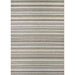 The full rectangular layout of the Couristan Cape Indoor/Outdoor Rug - Brockton/Light Brown-Ivory from above, capturing the consistent horizontal stripe pattern