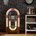 The image shows the Arkrocket Taurus II Jukebox - Dark Oak 2024 New Upgrade standing against a brick wall