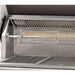 The integrated rotisserie system inside the Alfresco Grills 56″ Luxury All-Grill Refrigerated Cart Mode