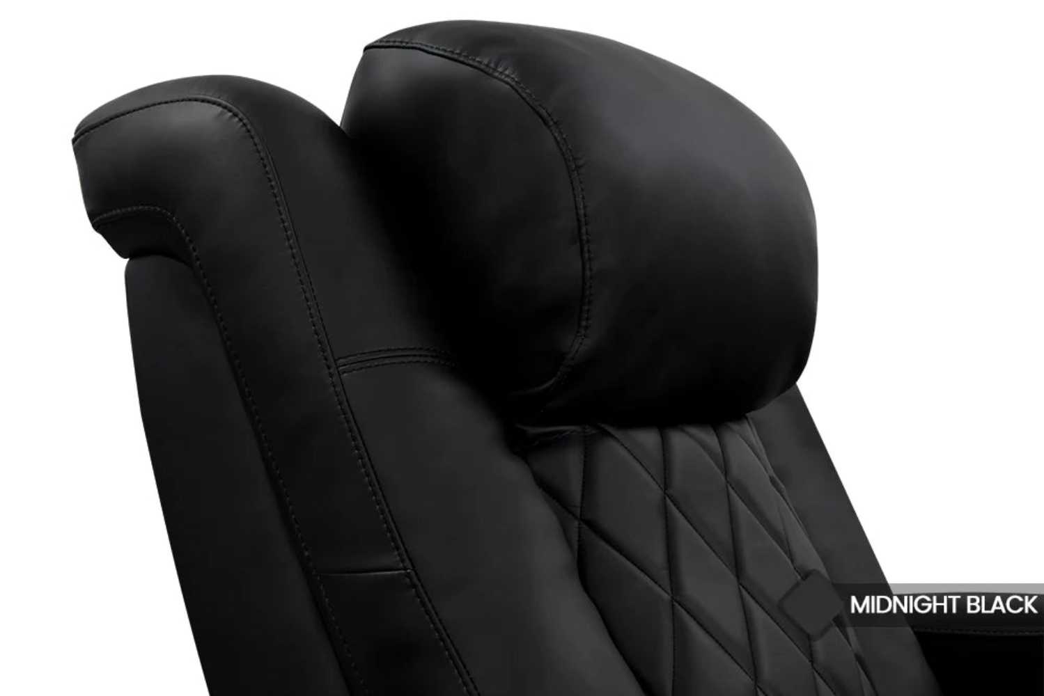 The motorized headrest on the Valencia Tuscany Heat & Massage Home Edition Theater Seating