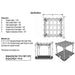 The specification drawing of the 10 x 12 Outdoor Living Today Western Red Cedar Pergola & Canopy