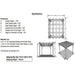 The specifications diagram of the 12 x 12 Outdoor Living Today Western Red Cedar Pergola & Canopy clearly outlines dimensions and materials