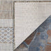 The underside of the Couristan Charm Indoor/Outdoor Rug - Yukon/Twig is visible in one corner