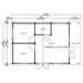 This blueprint shows GardenHouse24 USA Bente 70 Garden Room layout in square feet with a clear breakdown of interior space by room
