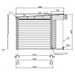 This cross-section diagram of the GardenHouse24 USA Asta 70 Garden Room displays height and depth specifications of the structure from the side