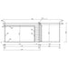 This frontal rendering of the GardenHouse24 USA ALU Concept 70N Garden Room highlights its five-panel glass sliding door and a narrow rectangular window on the side