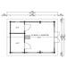 This is the floor plan of GardenHouse24 USA Sigrid 70 Garden Room, showing a detailed layout with labeled square footage and room divisions