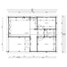 This metric floor plan of the GardenHouse24 USA Bendy 70 Garden Room shows internal room measurements, door placements, and layout structure in square meters