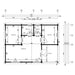 This technical drawing displays precise room measurements and internal wall placements of the GardenHouse24 USA Skanderborg 90 Garden Room for architectural reference