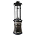 Titanium Outdoor Order Axis Collapsible Heater stands upright with a silver-toned base below its caged glass tube