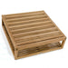 Top-down angled view of Westminster Teak Maya Teak Coffee Table highlights its evenly spaced slats and sturdy teak wood frame