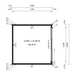 Top-down blueprint of GardenHouse24 USA Q Bic ALU 70G Garden Room shows an 88.05 square feet layout with clear wall and door markings