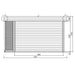 Top-down drawing of the GardenHouse24 USA Konrad 44 Garden Room shows roof dimensions and the layout of the slatted wood detailing