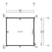 Top-down floor plan diagram outlines the 13.78 square meter interior space and structural measurements of the GardenHouse24 USA Q Bic ALU 44A Garden Room
