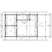 Top-down floor plan of GardenHouse24 USA Vienna 70 Garden Room maps out room dimensions and internal wall placements