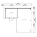 Top-down technical drawing presents the layout of the GardenHouse24 USA Carport Kampen 44 Garden Room in square feet