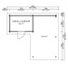 Top-down technical floor plan of GardenHouse24 USA Carport Kampen 44 Garden Room in feet and square feet