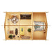 Top-down view of the GardenHouse24 USA Sigrid 44 Garden Room reveals a similar layout as the previous image but without bathroom fixtures