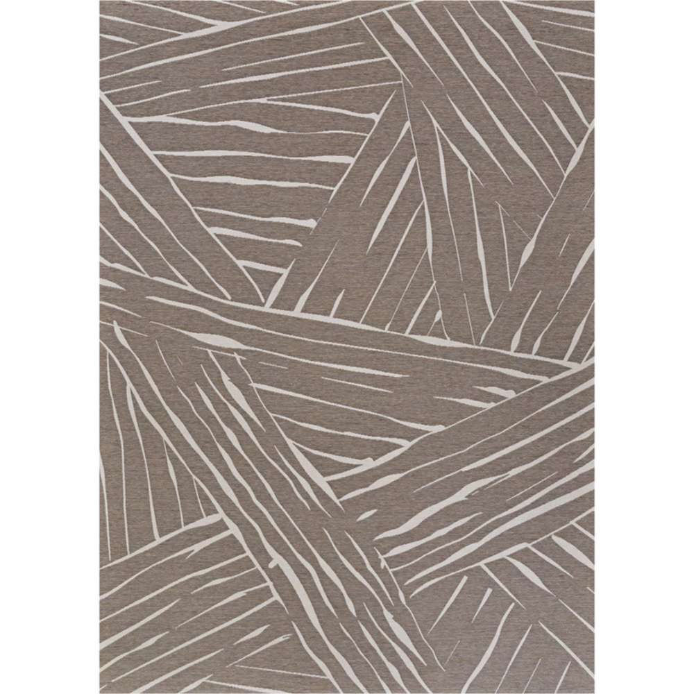 Top-down view of the entire Couristan Dolce Indoor/Outdoor Rug - Parquet/Mocha