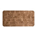 Top view of Crate & Barrel Greye 60" Burl Wood Desk with Swivel Drawers showcasing its richly patterned burl wood desktop