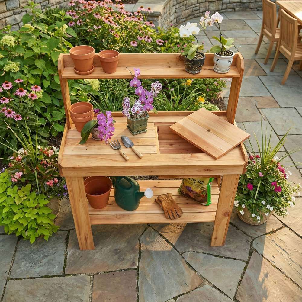 42 Western Red Cedar Potting Bench