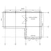 Top down architectural floor plan of the GardenHouse24 USA Luisa 70 Garden Room displays measurements and room layout