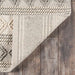 Underside of Momeni Andes Indoor Rug - AND-10 Ivory reveals its durable flatwoven backing