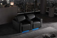 Valencia Barcelona Ultimate Edition Home Theater Seating with dual seats and ambient lighting