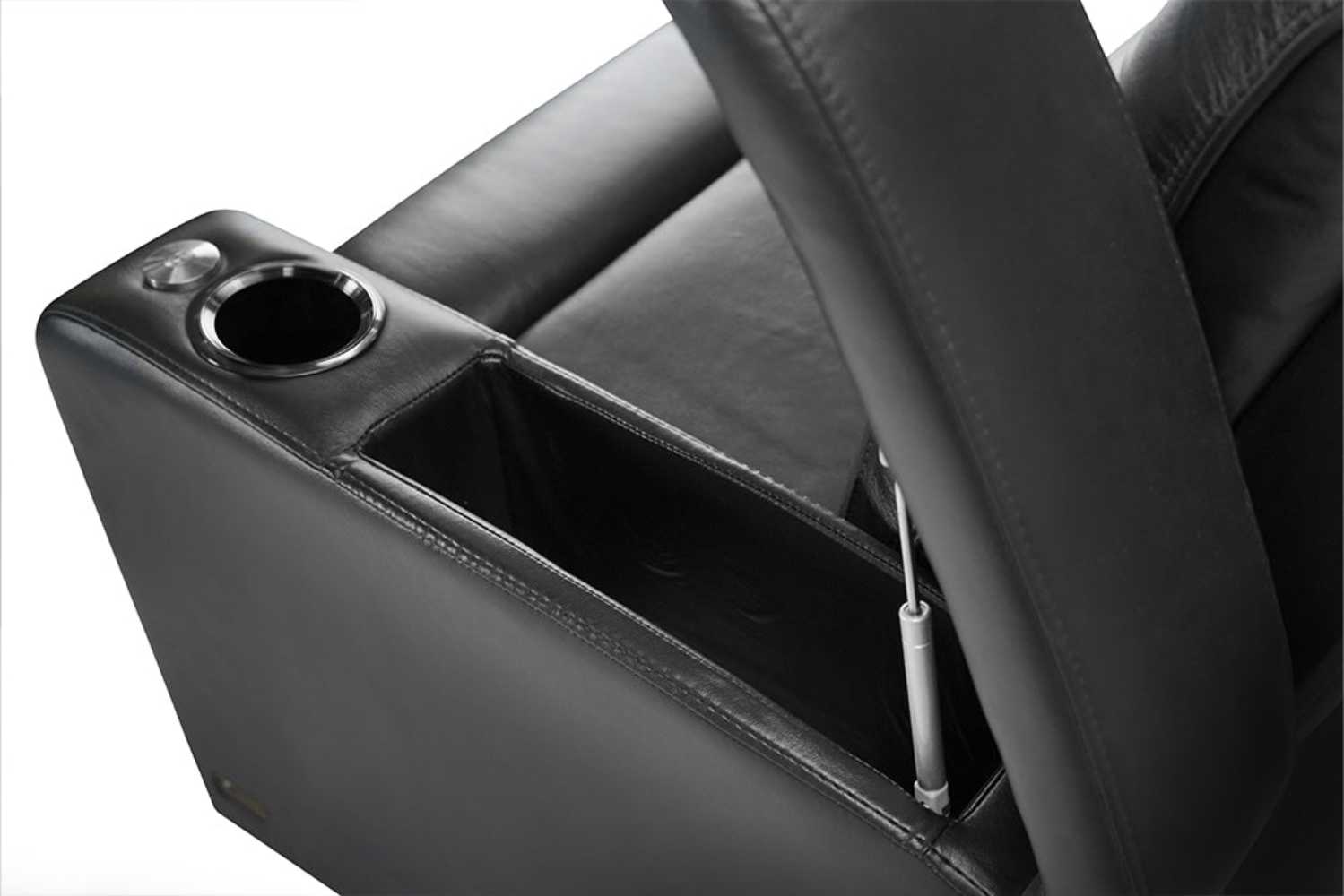 Valencia Oslo Nouvelle Home Theater Seating includes hidden armrest storage