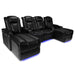 Valencia Tuscany Chaise Home Theater Seating Row of 4 Loveseat Double Chaise Outside Width 123 Height 43.5 Depth 67