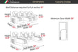 Valencia Tuscany Chaise Home Theater Seating has clearly marked dimensions