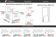 Valencia Tuscany Executive Heat & Massage Home Theater Seating dimensions chart