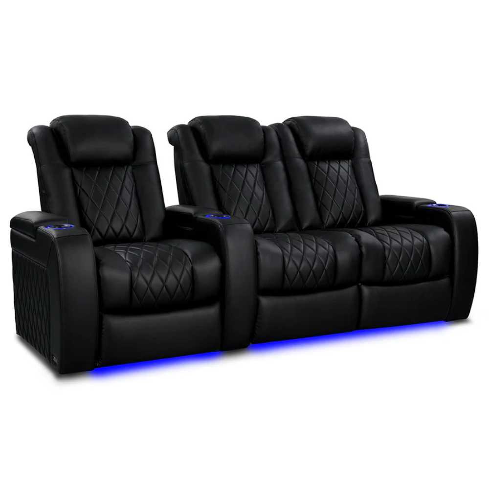 Valencia Tuscany Heat & Massage Home Edition Theater Seating Row of 3 Loveseat Right Width 99.25 Height 43.5 Depth 39.75