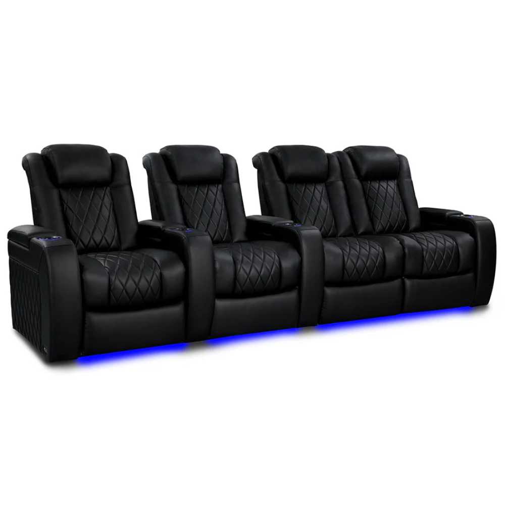 Valencia Tuscany Heat & Massage Home Edition Theater Seating Row of 4 Loveseat Right Width 123 Height 43.5 Depth 39.75