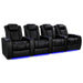 Valencia Tuscany Heat & Massage Home Edition Theater Seating Row of 4 Width 129.75 Height 43.5 Depth 39.75