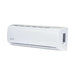 Viewed from a front-side angle, the indoor unit of ACiQ 9000 BTU Essentials 21 SEER2 Single Zone Wall Mount Mini Split Heat Pump System shows its top intake vents and white housing