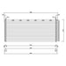 Wall assembly drawing of GardenHouse24 USA Kaarlo 70 Garden Room shows stacked horizontal boards with labeled parts and dimensions