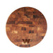 Washington Commanders Crate & Barrel NFL Round End Grain Cutting Board features a round wood-block design with the Commanders W logo near the bottom