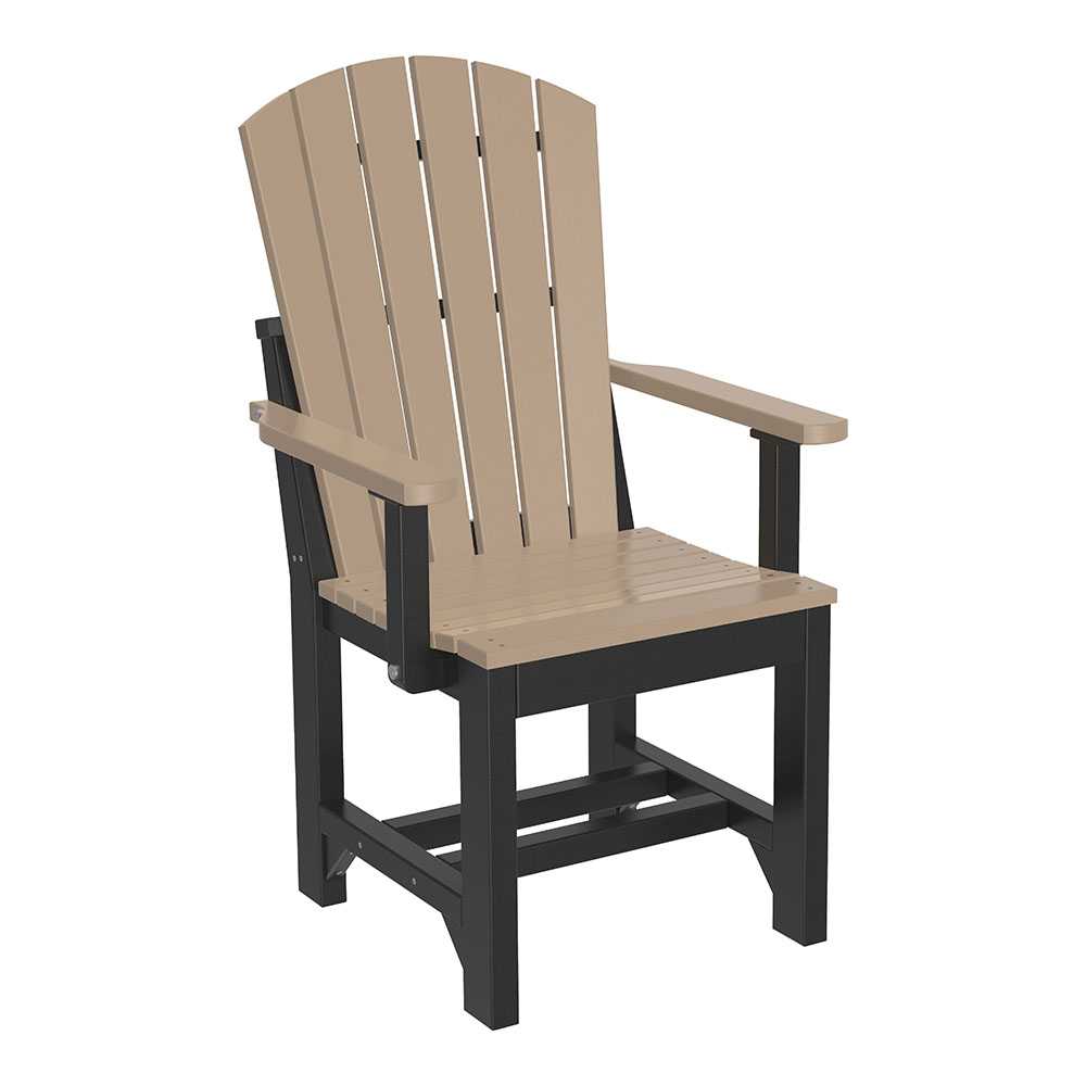 Weatherwood and Black LuxCraft Adirondack Arm Chair