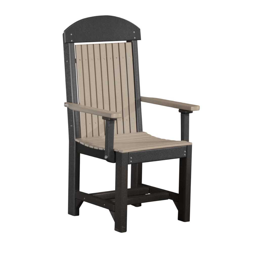 Weatherwood and Black LuxCraft Classic Arm Chair