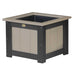 Weatherwood and Black LuxCraft Poly Lumber Square Planter in 24in and 15in