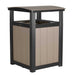 Weatherwood and Black LuxCraft Trash Can