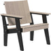 Weatherwood and Black LuxCraft Urban Chat Chair