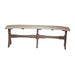 Weatherwood and Chestnut Brown LuxCraft 52 Table Bench